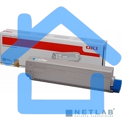 Картридж лазерный Oki C831/841 голубой 10K