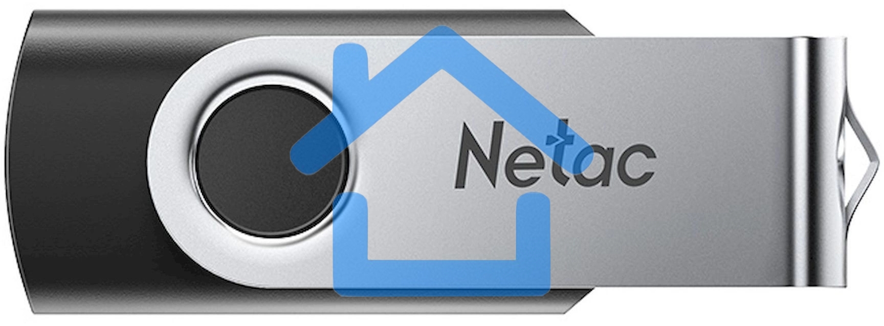 Флешка USB R/W Netac U505 8Gb USB2.0, черный и серебристый NT03U505N-008G-20BK
