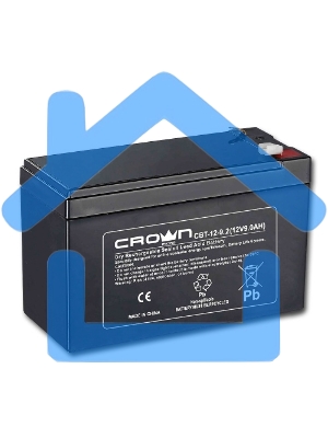 Батарея CROWN CBT-12-9.2 (12V 9.2Ah) F2 срок службы 5 лет
