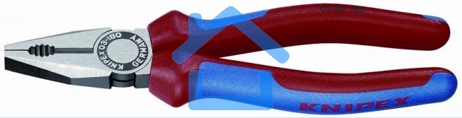 Пассатижи KNIPEX 0302180180мм ручки с двухцветными многокомпонентными чехлами