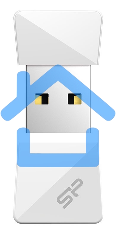 Флешка USB Silicon Power R/W 32 Gb Touch T08 SP032 GbUF2T08V1W USB2.0 белый