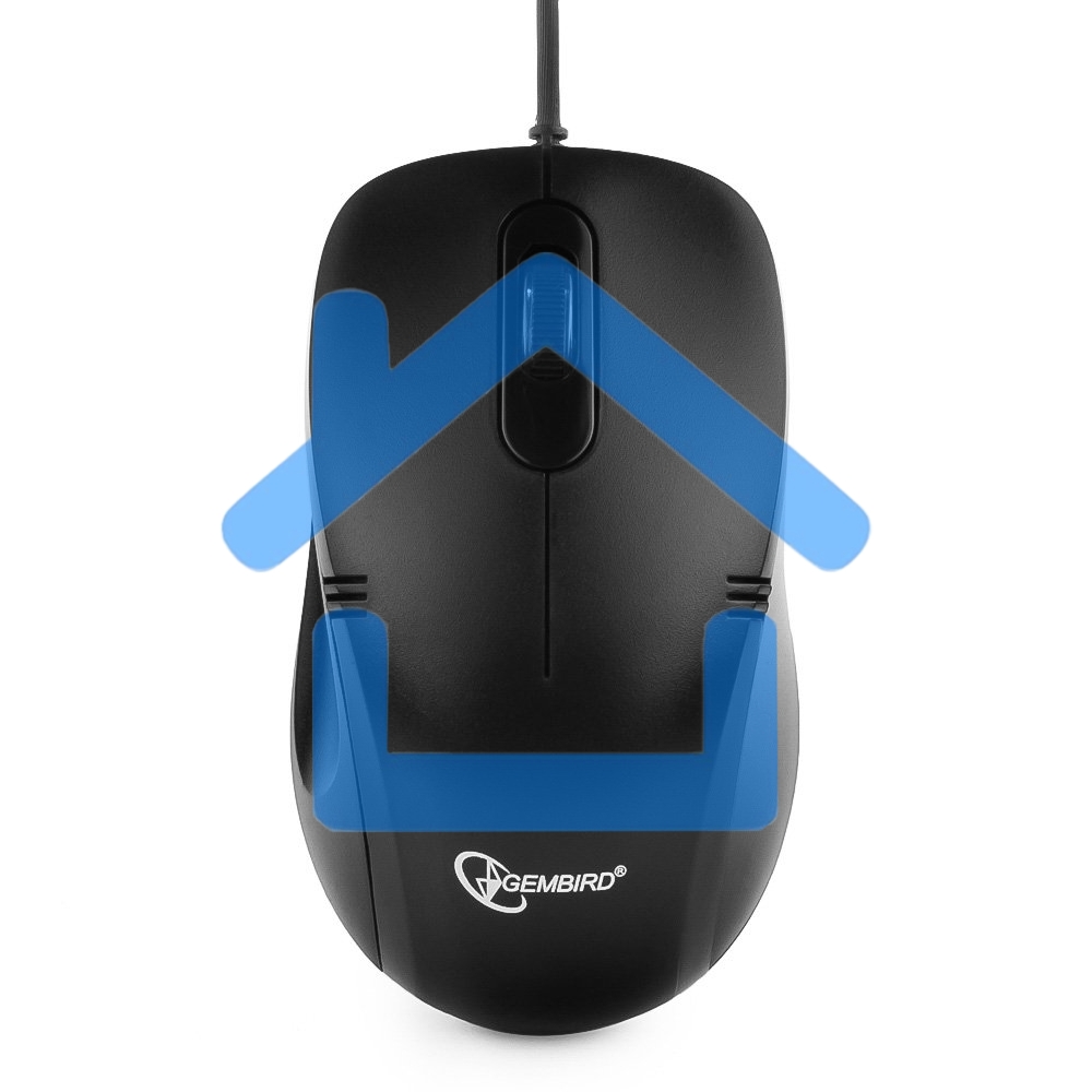Мышь проводная Gembird MOP-100 черный, 1000 dpi, USB, кнопки - 3