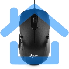 Мышь проводная Gembird MOP-100 черный, 1000 dpi, USB, кнопки - 3