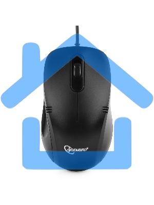 Мышь проводная Gembird MOP-100 черный, 1000 dpi, USB, кнопки - 3