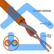 Кабель огнестойкий Rexant КПСнг(А)-FRLS 1x2x0,35 мм², бухта 200 м