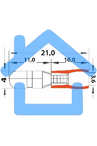 Разъем штекерный изолированный штекер 4 мм 0.5-1.5 мм² (РШи-п 1.5-4/РШИп 1,25-4) красный Rexant