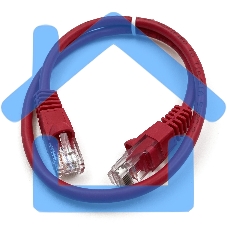 Патч-корд Buro cat5E molded 0.5м красный RJ-45 (m)-RJ-45 (m)