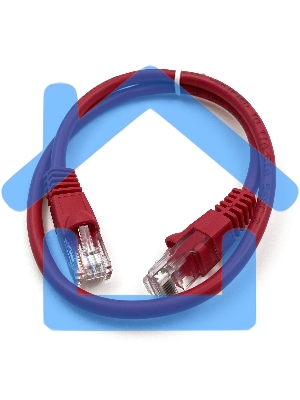 Патч-корд Buro cat5E molded 0.5м красный RJ-45 (m)-RJ-45 (m)