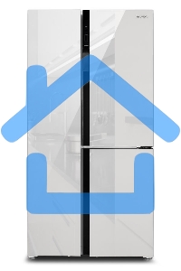 Холодильник Hyundai CS6073FV белое трехкамерный Side by Side 329/223л морозилка сбоку No Frost, Side by Side