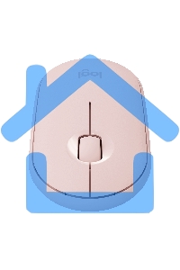 Мышь беспроводная Logitech Pebble M350 розовый, 1000 dpi, радиоканал, Bluetooth, USB, кнопки - 3