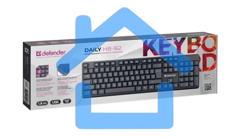 Клавиатура Defender Daily HB-162 проводная, USB, черный