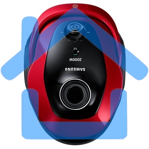 Пылесос Samsung VC20M257AWR красный, 460/2000 Вт, уборка сухая, пылесборник мешок 2.5 л