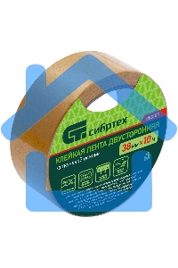 Лента клейкая двусторонняя Сибртех 38мм х 10 м, на тканевой основе