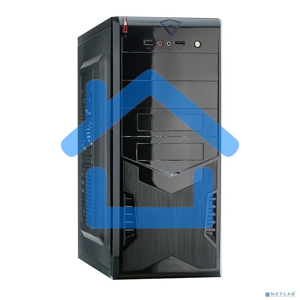 Компьютерный корпус ExeGate EX280388RUS Miditower ExeGate CP-604 Black, ATX, (CP450W, 80мм), 2*USB, Audio