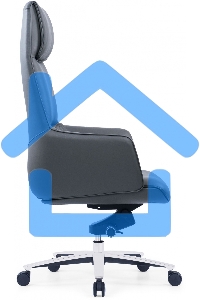 Кресло руководителя Cactus CS-LBK-MILANO кожа, крестов. алюминий