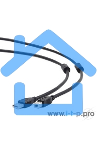 Кабель Gembird/Cablexpert CCF2-USB2-AMBM-15 USB 2.0 ProКабель, AM/BM, 4.5м, экран,2феррит.кольца, черный, пакет