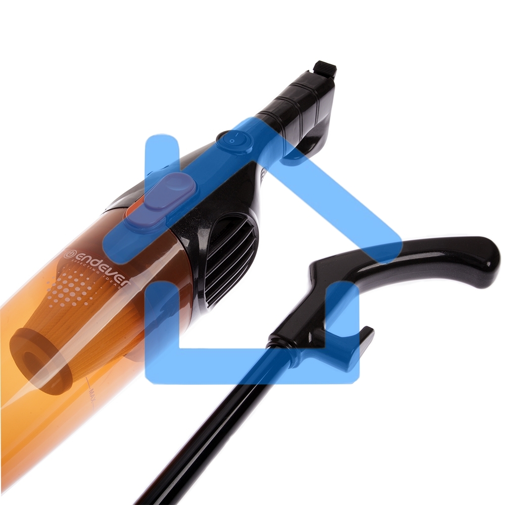 Пылесос вертикальный циклонного типа Endever SkyClean VC-277, темно-серый/оранжевый, мощность 700 Вт, циклонная система фильтрации, 6 шт/уп