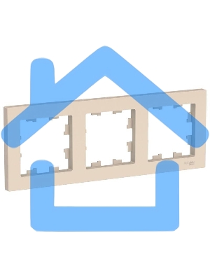 Рамка 3-постовая Schneider-electric ATLASDESIGN, универсальная, БЕЖЕВЫЙ