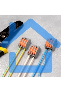 Клемма соединительная многоразовая Rexant 3-проводная, серая, 0.08-4 мм² (20 шт./уп.)