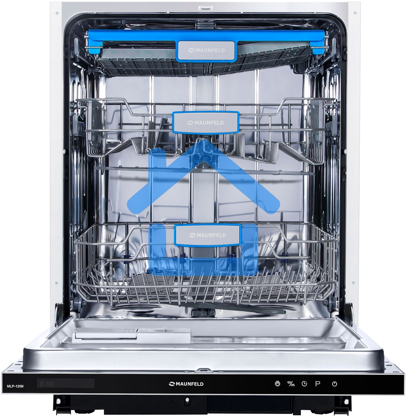 Встраиваемая посудомоечная машина Maunfeld MLP-12IM, черный, 59.8 см, 14 компл., 44 дБ, класс A++