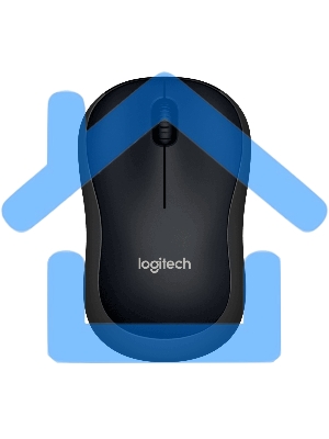 Мышь беспроводная Logitech B220 Silent черный, 1000 dpi, радиоканал, USB, кнопки - 3