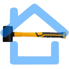 Киянка резиновая Denzel 225 г, черная, фибергласовая рукоятка c TPR покрытием