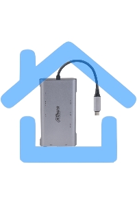 Док станция DAHUA 9 in 1 USB 3.1 Type-C to USB 3.0 + HDMI + RJ45 + VGA + SD/TF +PD Docking Station