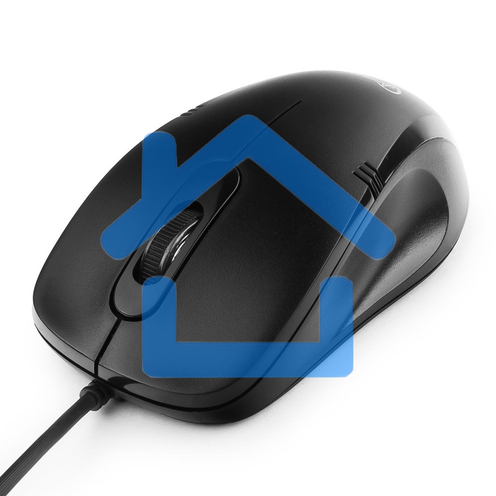 Мышь проводная Gembird MOP-100 черный, 1000 dpi, USB, кнопки - 3