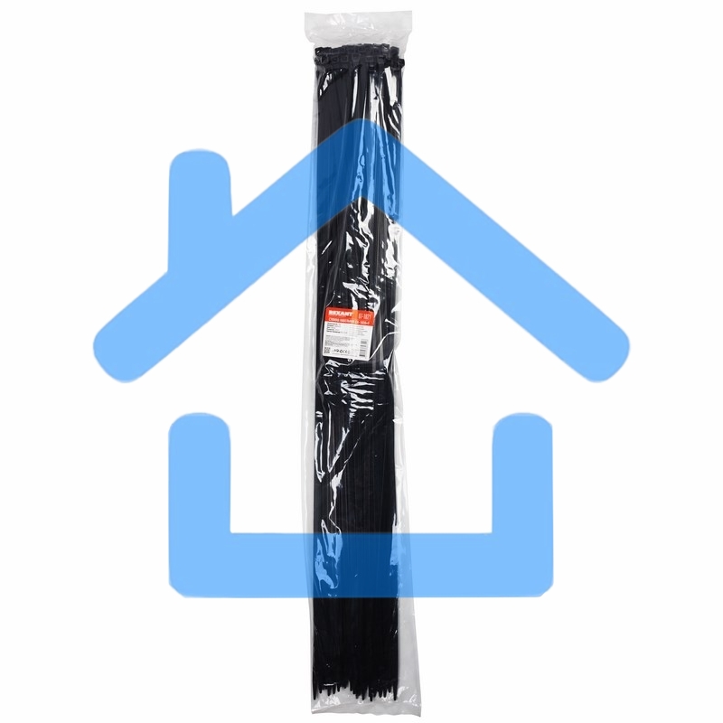 Хомут-стяжка кабельная нейлоновая Rexant 1020 x9,0 мм, черная, упаковка 100 шт.