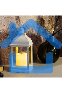 Декоративный фонарь Neon-night со свечкой, белый корпус, размер 10.5х10.5х22,35 см, цвет теплый белый