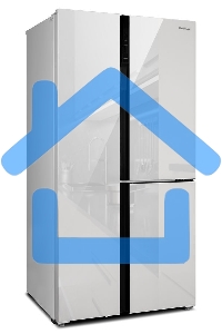 Холодильник Hyundai CS6073FV белое трехкамерный Side by Side 329/223л морозилка сбоку No Frost, Side by Side