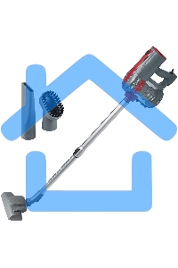 Пылесос вертикальный Galaxy GL 6255 серый/красный, питание от сети, 150 Вт, уборка сухая, пылесборник 0.8 л