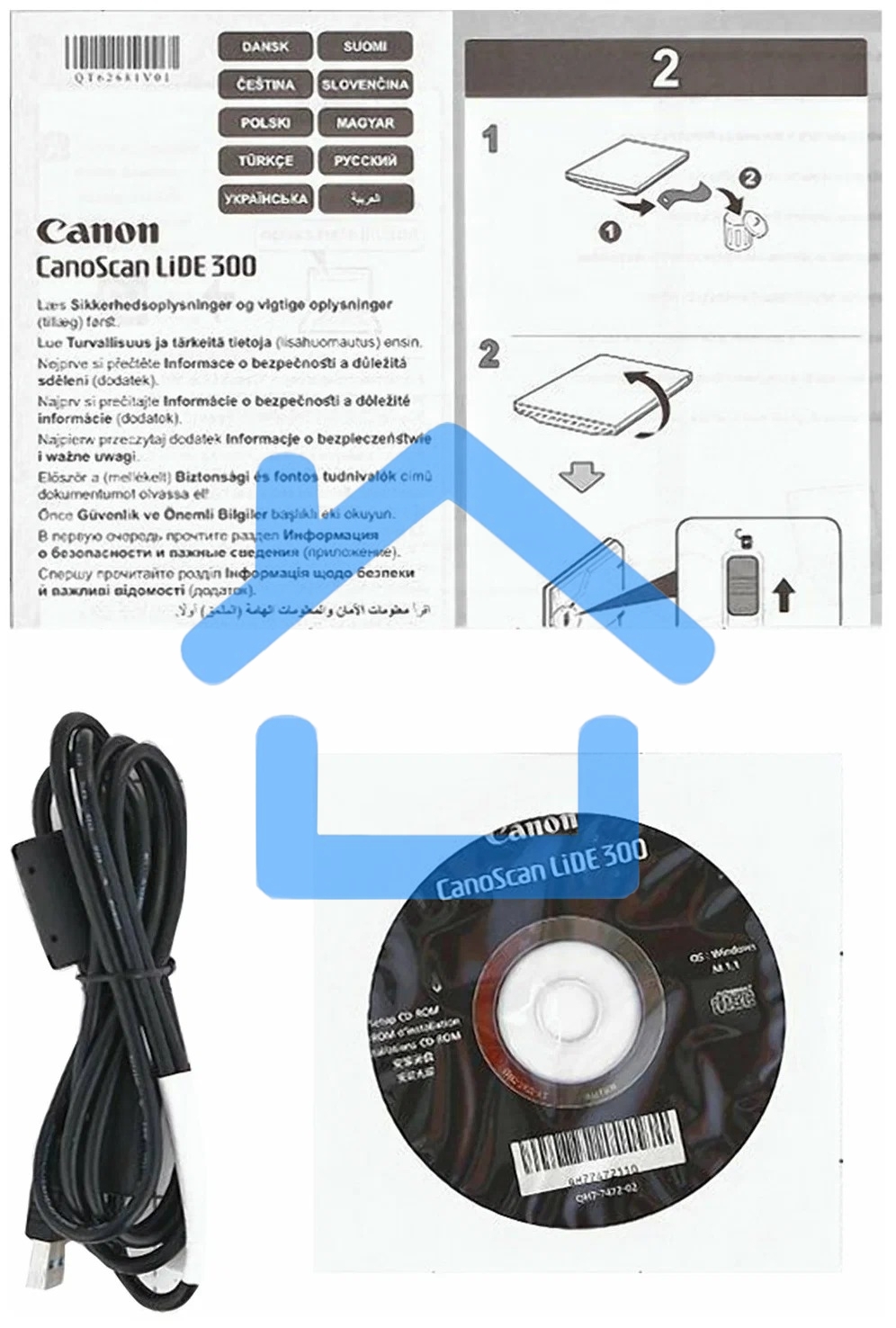 Планшетный сканер Canon CanoScan LiDE 300 (Hi-Speed USB 2.0, A4 / Letter (216 x 297 мм), 2400 x 4800 точек на дюйм)