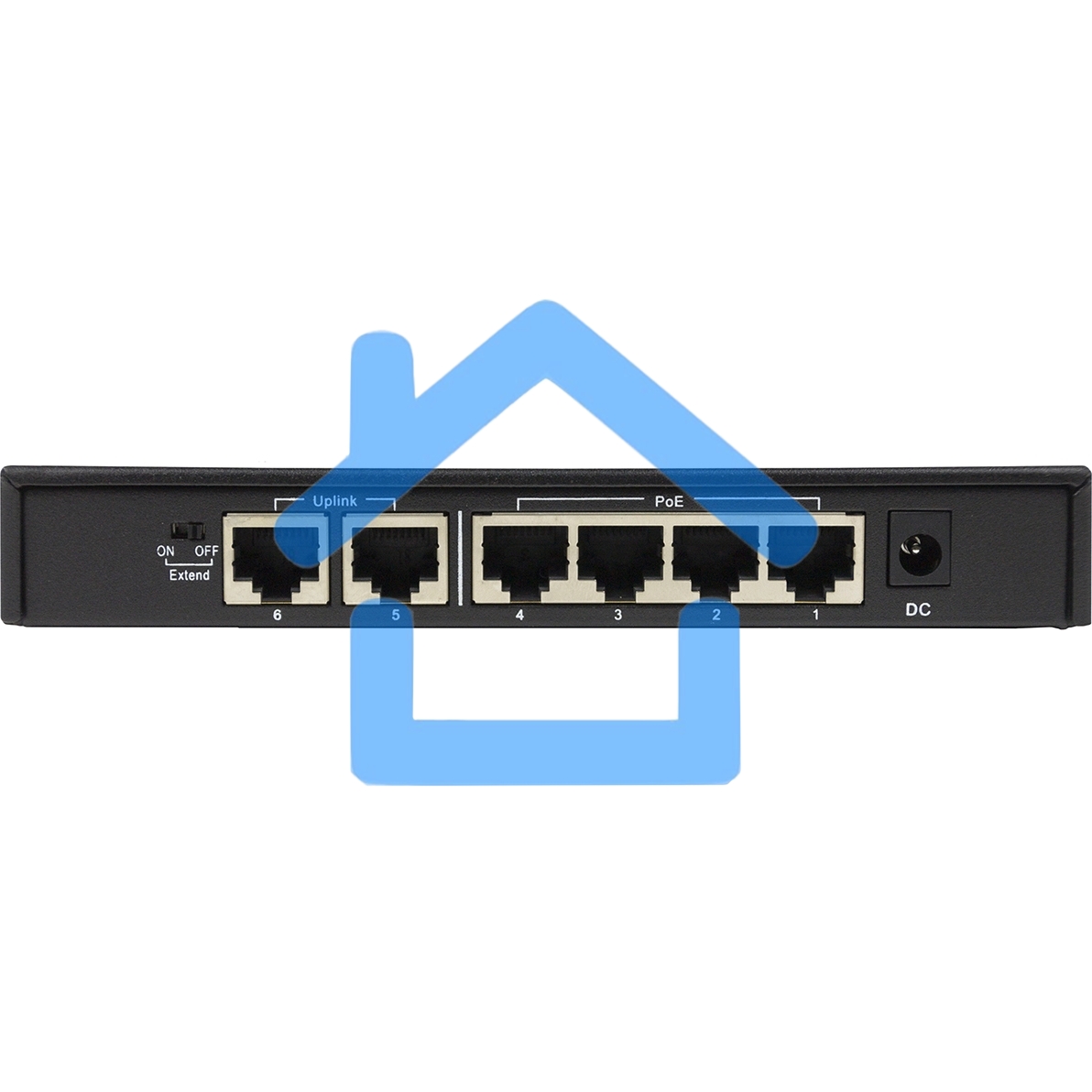 Неуправляемый PoE-коммутатор ORIGO OS1206P/60W/A1A 4x100Base-TX PoE+, 2x100Base-TX, PoE-бюджет 60 Вт, корпус металл