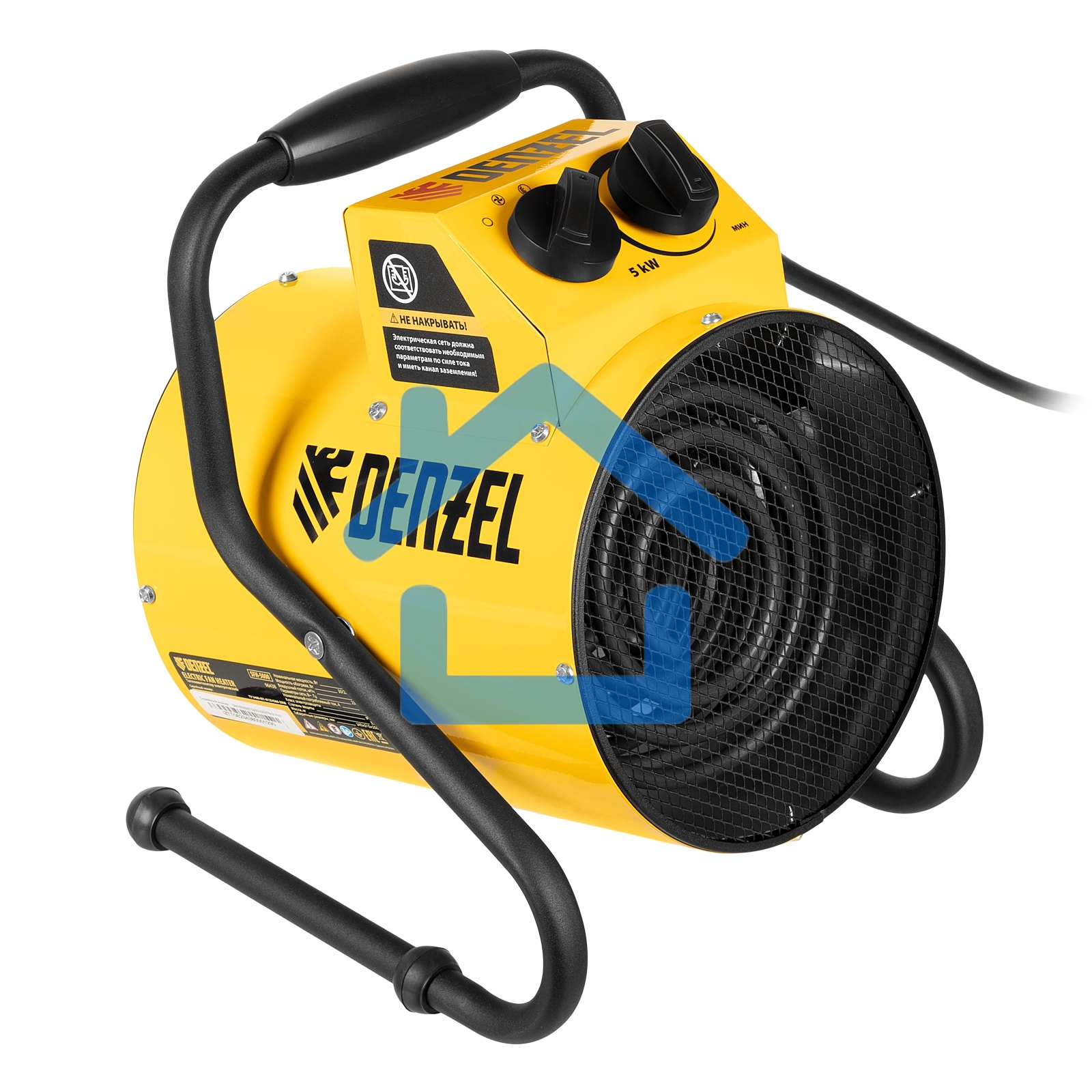 Тепловая пушка Denzel SFH-5000, 230 В, 400 м3/ч, 3 реж. вентилятор, 3000/4500 Вт