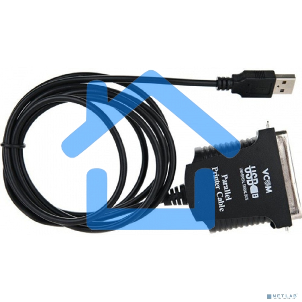 Кабель AM/LPT 1.8м VCOM Кабель-адаптер USB -> LPT (прямое подключение к LPT порту принтера), VUS7052
