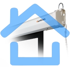 Экран с электроприводом Lumien Eco Control 229x305 см (раб. область 221х297 см) Matte White черная кайма по периметру 4:3