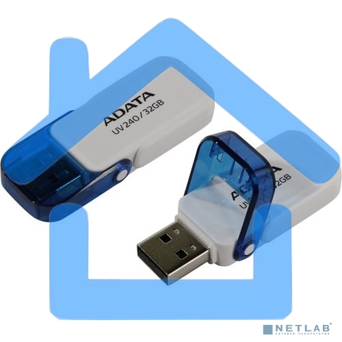 Флешка USB R/W ADATA R/W 32Gb ADATA UV240, USB 2.0, белый