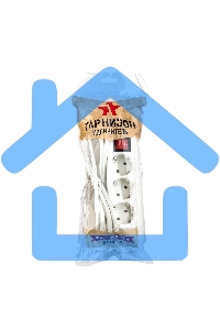 Сетевой фильтр Гарнизон ELB-G3-W-2, 3 евророзетки с выключателем и заземлением, допустимый ток 16А, длина 2м.