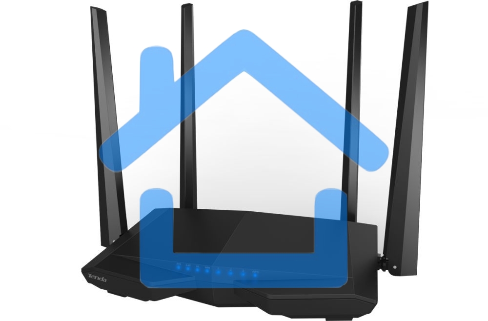 Маршрутизатор Tenda AC6 AC1200 Двухдиапазонный, Wi-Fi маршрутизатор, 4*5 дБи внешние антенны