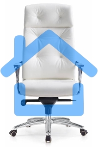 Кресло руководителя Бюрократ _DAO/WHITE белый, кожа, крестовина алюминий