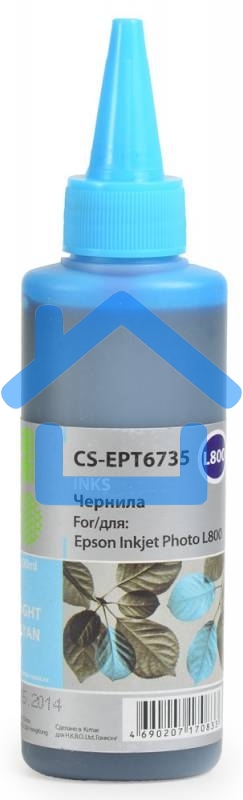 Чернила Cactus CS-EPT6735 светло-голубой (100мл) Epson L800