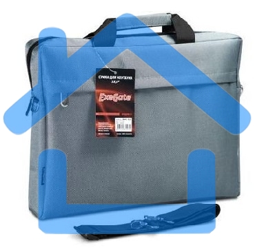 Сумка ExeGate EX205136RUS Start S15 Grey, серая, полиэстер, для ноутбуков до 15.6