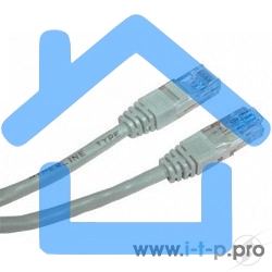 Коммутационный шнур Комм шнур, UTP, кат 5e, 0.25м с RJ45 (серый)