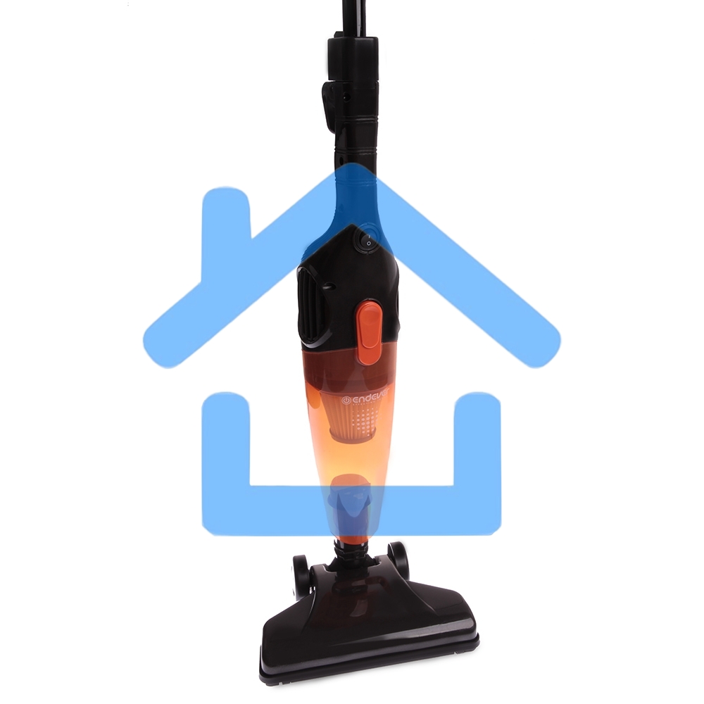 Пылесос вертикальный циклонного типа Endever SkyClean VC-277, темно-серый/оранжевый, мощность 700 Вт, циклонная система фильтрации, 6 шт/уп