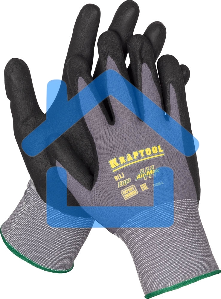 Перчатки нейлоновые KRAFTOOL EXPERT, 15 класс, вспененное нитриловое покрытие, размер XL