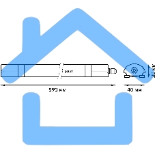 Светильник светодиодный Gauss 18Вт 590*40*30мм 1320lm 6500К IP65 линейн.мат.