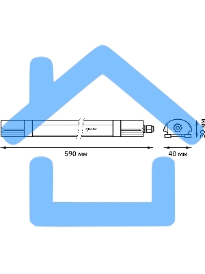 Светильник светодиодный Gauss 18Вт 590*40*30мм 1320lm 6500К IP65 линейн.мат.