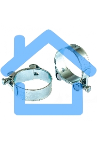 Хомуты металлические, силовые 52-55 мм, ширина 22 мм, шарнирные, W1, 2 шт. Сибртех