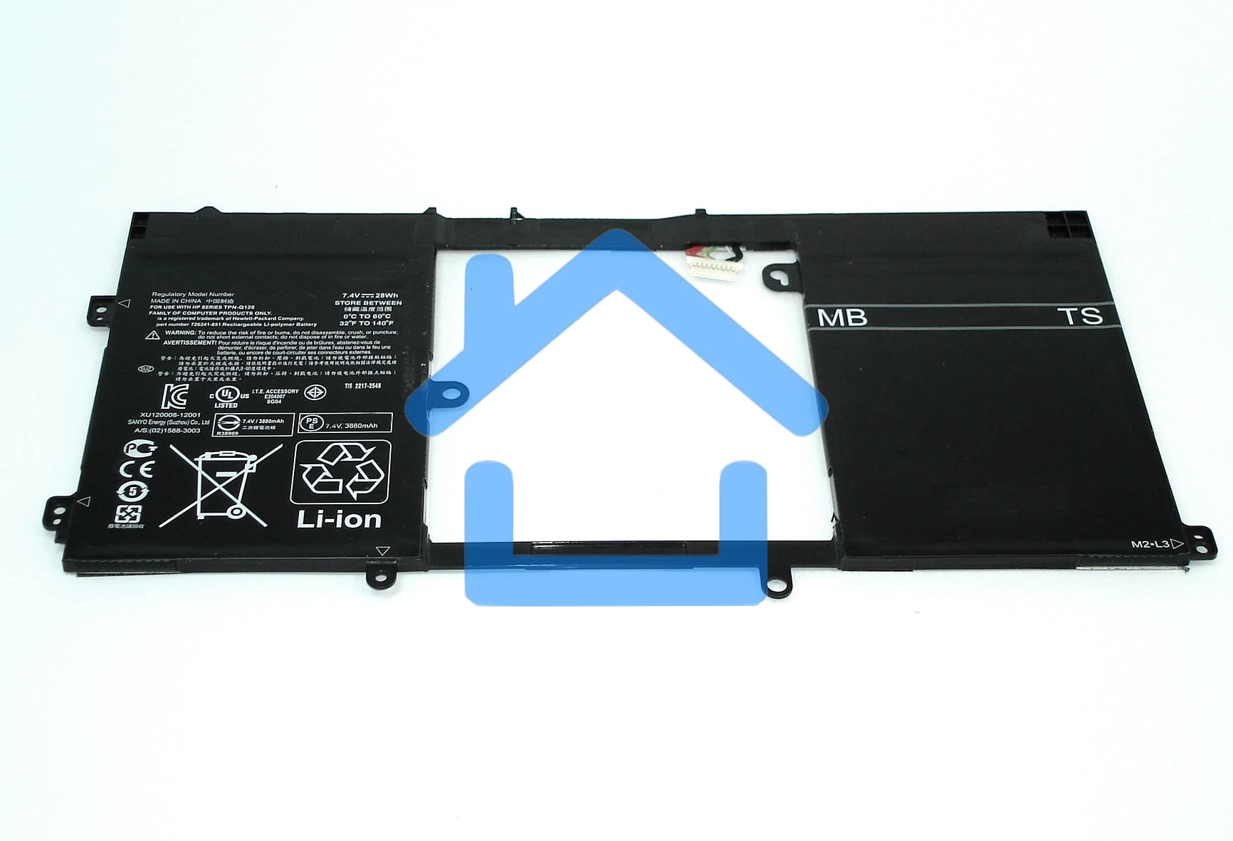 Аккумуляторная батарея для ноутбука HP 11-h 7.4V 3750mAh